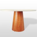Ver imagem 2 de Mesa de Jantar Araça Tampo Redondo Base Cone - 100 Cm