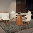 Ver imagem 3 de Mesa de Jantar Araça Tampo Redondo Base Cone - 100 Cm