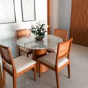 Ver imagem 4 de Mesa de Jantar Araça Tampo Redondo Base Cone - 100 Cm