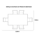 Ver imagem 5 de Conjunto Sala de Jantar 6 Cadeiras Tampo Vidro MDF Atlanta Chanfro Premium Espresso Móveis