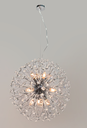 Ver imagem 1 de Lustre Pendente Dente de Leão Cromado Redondo Cristais 12E14 60cm PARIS LUZ