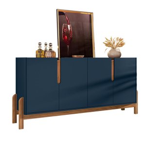 Buffet Lizz 1,70 Azul Cobalto com Cedro - Casa D