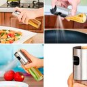 Ver imagem 3 de Kit 2 Porta Azeite Vinagre Spray Galheteiro Dosador Aço Inox 100ml