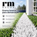Ver imagem 4 de 25 m² Grama Sintética Esportiva Branca 50mm 6600 Dtex Fibrilada 1 x 25 m Rolo Fechado Rm Decor