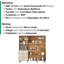 Ver imagem 4 de Kit Cozinha Mari 6 Portas 3 Gavetas MDP Cinamomo Areia Milani Movelaria