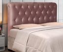 Ver imagem 2 de Cabeceira De Cama Box Emilia Casal 140cm X 118cm Suede Marrom Mz Decor