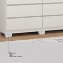 Ver imagem 4 de Cômoda Sintra 8 Gavetas com Pés Branco - Demobile