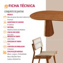 Ver imagem 6 de Sala de Jantar Mesa Noronha 220cm Tampo Laminado Canto Barril com 8 Cadeiras Eva Premium