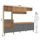 Ver imagem 3 de Cozinha Compacta Modulada com Tampo 240cm 8 Portas e 1 Gaveta Inova Yescasa