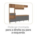 Ver imagem 5 de Cozinha Completa 5 Peças com Torre Quente e Balcão com Tampo 240cm Inova Yescasa Mel/Grafite Cinza