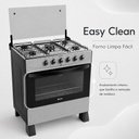 Ver imagem 5 de Fogão a Gás Delicato 5 Bocas Mega Chama e Forno 84 Litros Easy Clean Porta com Vidro Duplo Clarice