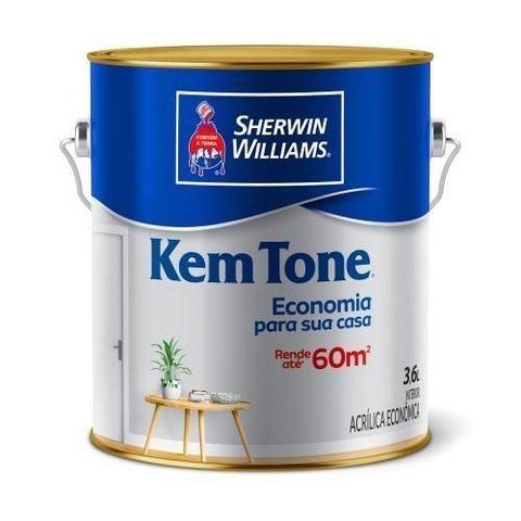 Tinta Kem Tone Branco Galao 3,6 Litros Sw Sherwin Williams a