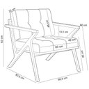 Ver imagem 5 de Poltrona Decorativa Sala de Estar com Cintas de Corano Laís B04 Couríssimo Whisky - Lyam Decor