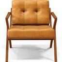 Ver imagem 3 de Poltrona Decorativa Sala de Estar com Cintas de Corano Laís B04 Couríssimo Whisky - Lyam Decor