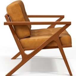 Poltrona Decorativa Sala de Estar com Cintas de Corano Laís B04 Couríssimo Whisky - Lyam Decor - 6