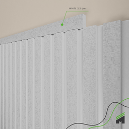 Perfil de Acabamento 2,5m Linear Painel Ripado Laminado de Eva Cor White Linha Urban - 5