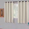 Cortina Blackout 2,20 X 1,30 Franzida Padrao para Sala Ilhos Corta Luz Cor Palha - 1