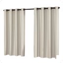 Ver imagem 2 de Cortina Blackout 2,20 X 1,30 Franzida Padrao para Sala Ilhos Corta Luz Cor Palha