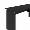 Ver imagem 5 de Mesa Escrivaninha 150cm Pés Painel com Gaveteiro Suspenso F5 Office Cor:Preto