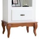 Ver imagem 2 de Estante Torre 03 Prateleiras 1 Gaveta Pés Luiz Xv 60101 - Branco/imbuia Glazer