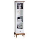 Ver imagem 1 de Estante Torre 03 Prateleiras 1 Gaveta Pés Luiz Xv 60101 - Branco/imbuia Glazer