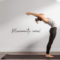 Adesivo Decorativo Frase Movimento Cura Decoração Pilates Fisioterapeuta Kanto Store Adesivo de Pare - 1
