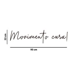Adesivo Decorativo Frase Movimento Cura Decoração Pilates Fisioterapeuta Kanto Store Adesivo de Pare - 2