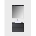 Ver imagem 4 de Gabinete para Banheiro com Cuba e Espelheira com Led 80cm Mdf Grafite Dubai - On Móveis
