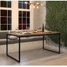 Suporte Mesa Jantar Aço Slim Jantars Industrial Preto 120cm - 1