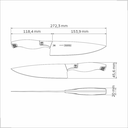 Ver imagem 2 de Faca Chef Cozinha Sublime Aço Inox 6 Tramontina Profissional Gourmet Sushi:Prateado