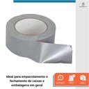 Ver imagem 2 de Fita Adesiva Silvertape Isolante Multiuso Cinza 48mm X 5 Metros - Starfer