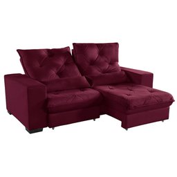 Sofá Retrátil e Reclinável 1,80m Molas Ensacadas Suede Isis Castor Sofá Casa - 2