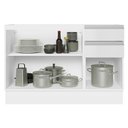 Ver imagem 4 de Balcão Gabinete de Pia Armário de Cozinha 100% MDF 120 cm 3 Portas e 2 Gavetas Portas Branco Brilho Acordes Madesa