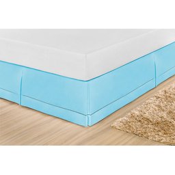 Saia Box King 180 Fios Ponto Palito - Azul - 1