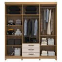 Ver imagem 3 de Guarda-roupa Casal Rp3637 6 Portas 3 Gavetas Ipê/cristalo - Decibal