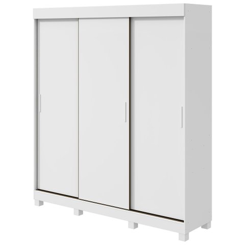 Guarda Roupa Saion 3 Portas sem Espelho com Pés - Lopas Branco