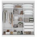Ver imagem 6 de Guarda Roupa Saion 3 Portas sem Espelho com Pés - Lopas Branco