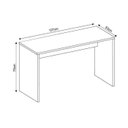 Ver imagem 5 de Escrivaninha Mesa Escritório Gávea Office 127cm Preto