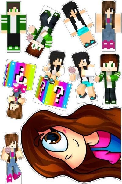 Julia Minegirl Minecraft Art Board Prints for Sale