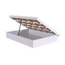 Ver imagem 3 de Cama Queen Bogotá com Baú Articulável Branco - Art In Móveis