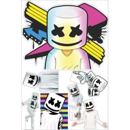 Display Decorativo Festa Dj Marshmello 07 Peças - 1