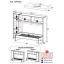 Ver imagem 4 de Cama de Solteiro com Colchão e Guarda Roupa Dublin Multimóveis Mp4035 Branco