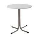 Ver imagem 1 de Mesa de Jantar Redonda 80cm Cinza Tampo Madeira Branco