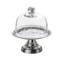 Ver imagem 1 de Boleira com Tampa Aço Inox Niquelado e Vidro 21cmx23cm Lyor