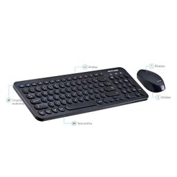 Kit Teclado e Mouse sem fio TC231 Multilaser - Preto - 1