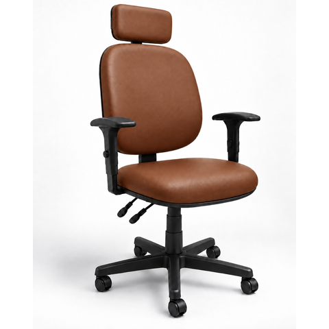 Cadeira Escritório Ergonômica NR17 Giratória Back System Executiva Diretor Apoio Cabeça Regulável