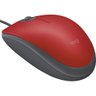Mouse Logitech Silent M110 Vermelho 1000dpi - 1