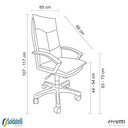 Ver imagem 7 de Cadeira Office Denver Giratória com Sistema Relax e Assento em Pu Marrom ou Pu Preta - Rivatti