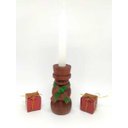 Ver imagem 2 de Boneco de Neve Porta Vela Castiçal em Madeira Decoração de Natal