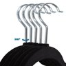 Kit 100 Cabide Veludo Slim Antideslizante Ultra Fino:preto - 5